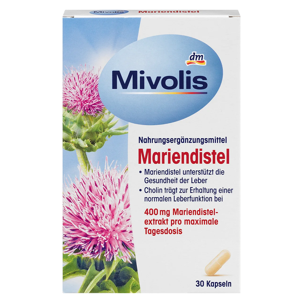 Капсулы DM Mivolis с экстрактом Расторопши/Холин/Силимарин для поддержания нормальной функции жаркого 30 капсул 16 г (EPI-15102025-1291)
