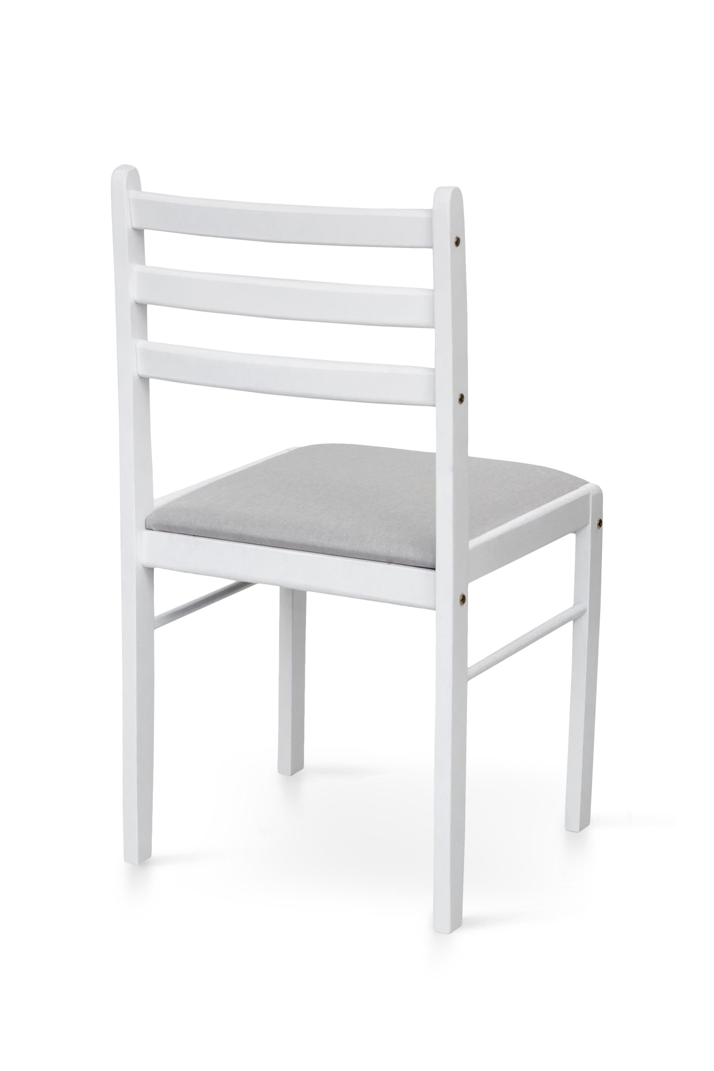 Комплект обеденный Микс Мебель Джерси стол/4 стулья из МДФ/дерево/ткань Белый/Белый/Серый (А0056110) - фото 10