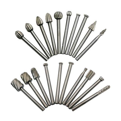 Набор из 20 борфрез шарошек по дереву для гравера Dremel HSS сталь (439227)