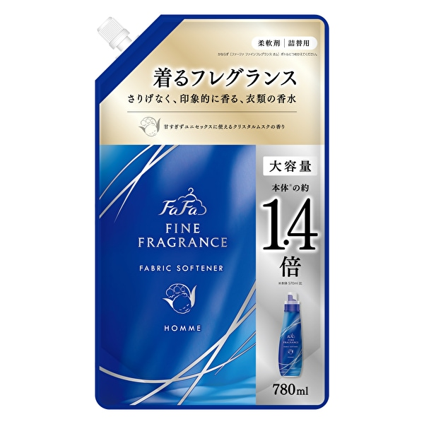 Кондиціонер-ополіскувач для білизни FaFa Fine Fragrance Homme з антистатичним ефектом 780 мл (672946)