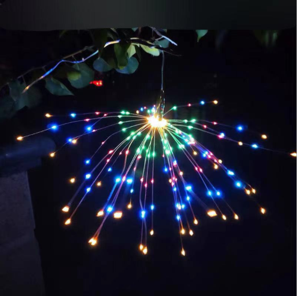 Гирлянда уличная автономная LED Firework на солнечной батарее разноцветный 02429)