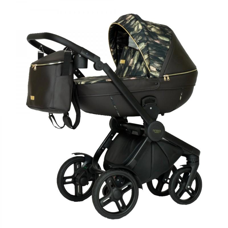 Коляска Verdi Futuro Limited универсальная 2в1 с дождевиком сумкой-рюкзаком и чехолом на ножки Коричневый с принтом Коляска Verdi Futuro Limited универсальная 2в1 с дождевиком сумкой-рюкзаком и чехолом на ножки Коричневый с принтом