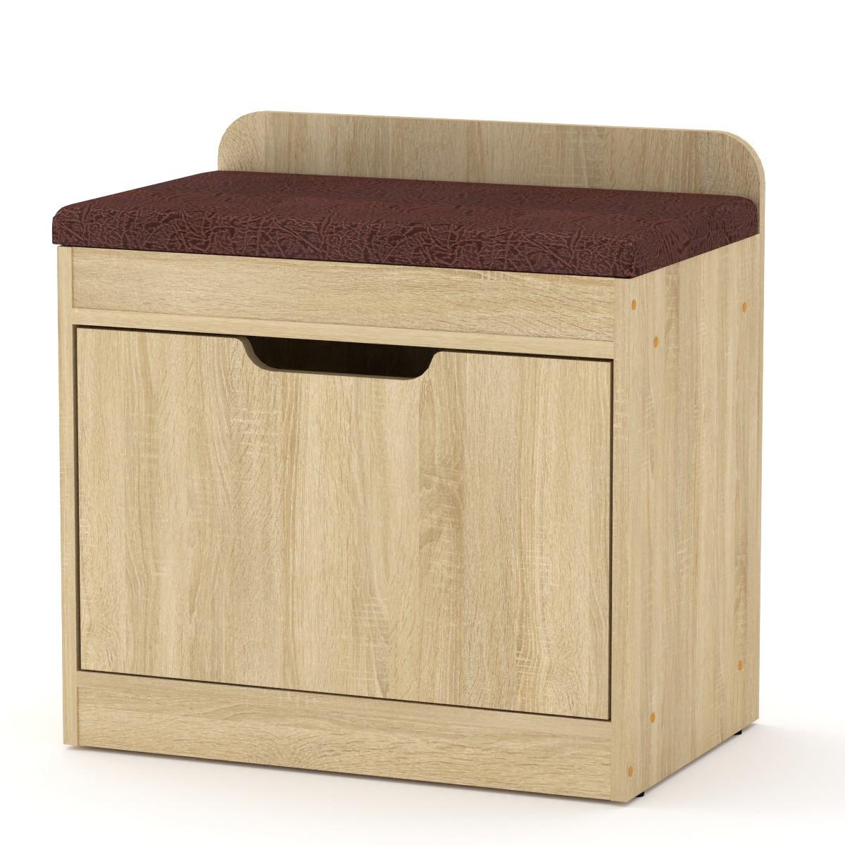 Тумба под обувь Компанит SC-8 с сиденьем 60х38х60 см Дуб сонома (28305034)