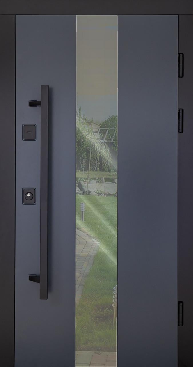 Входные двери Abwehr 496 Ufo с терморазрывом левые 2050х960 мм Black