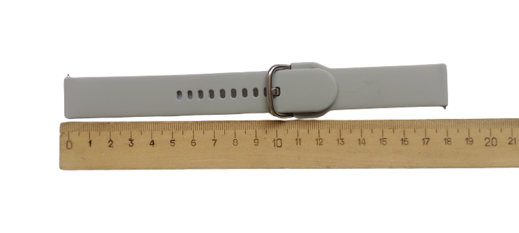 Ремешок для часов силиконовый 20х180 мм Grey (3188) - фото 3 Ремешок для часов силиконовый 20х180 мм Grey (3188) - фото 3