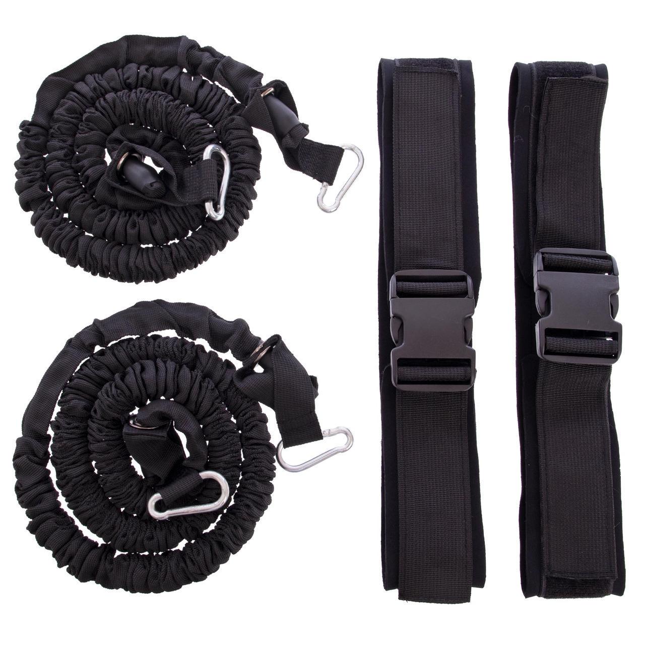 Пояс для вибігання еспандер SP-Planeta FB-5583 для відпрацювання швидкості та вибухової сили парний (2532861385)