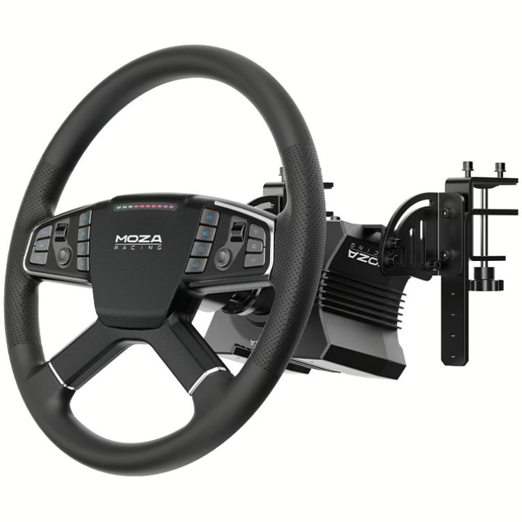 Ігрове кермо з педалями Moza Racing R5 Trucking Bundle для PC 14кн педалі SR-PLite кермо TSW Black (RS071) - фото 2 Ігрове кермо з педалями Moza Racing R5 Trucking Bundle для PC 14кн педалі SR-PLite кермо TSW Black (RS071) - фото 2