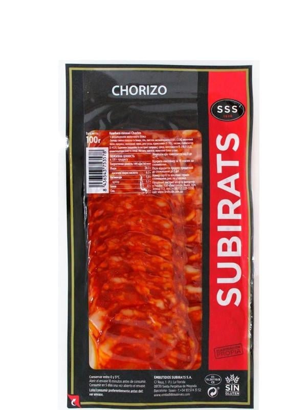 Ковбаса Subirats Chorizo салямі 100 г (1755645646)