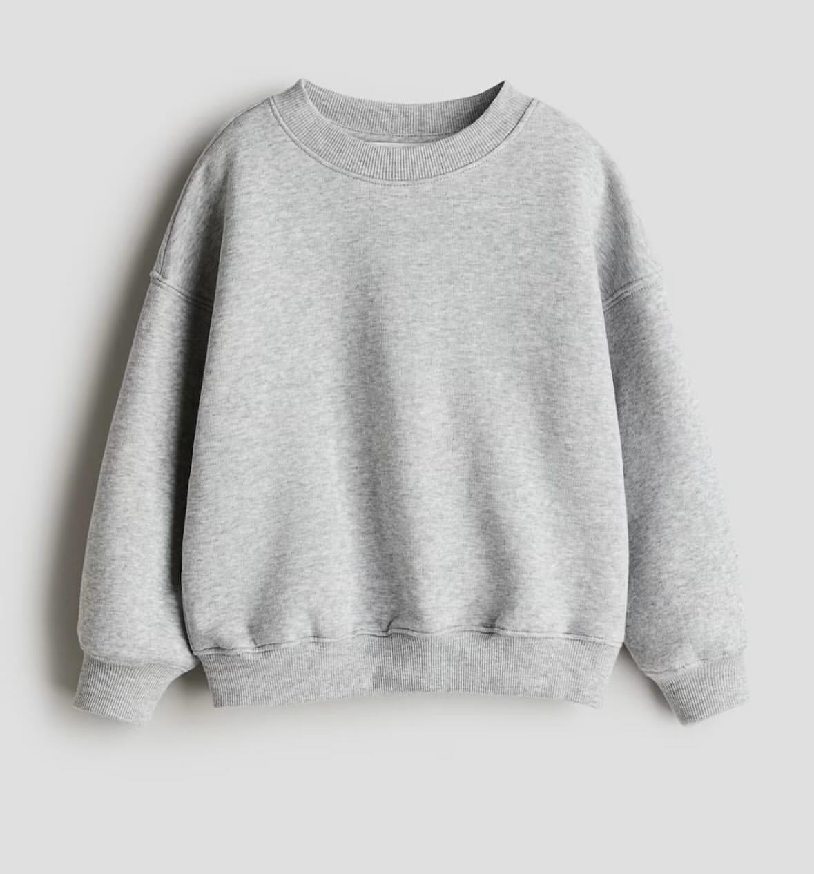 Свитшот детский H&M утепленный 110-116 см Серый (113619)