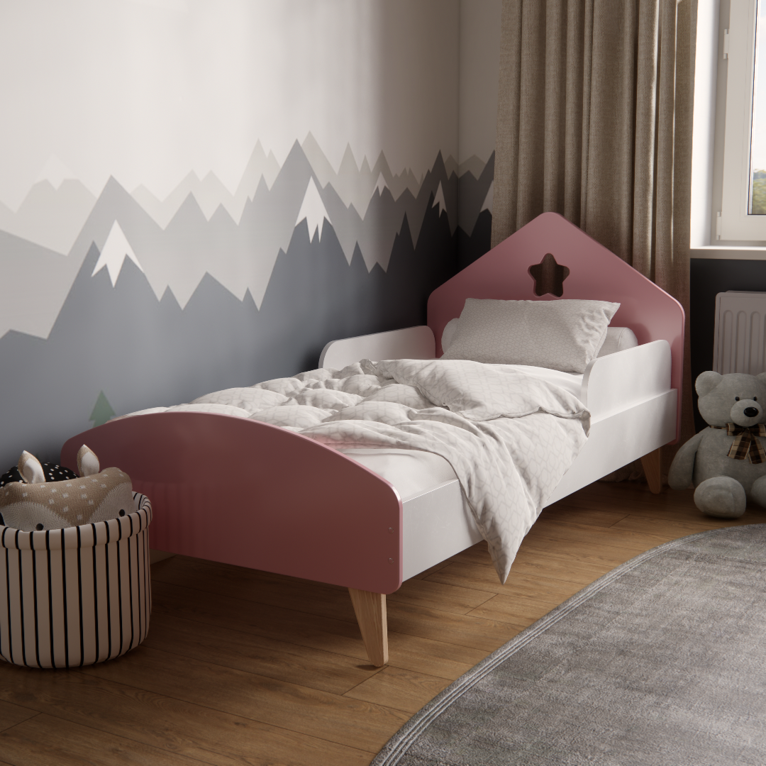 Кровать детская Домик с бортиками для детей 3-10 лет для девочек 160х80 см Розовый - фото 1 Кровать детская Домик с бортиками для детей 3-10 лет для девочек 160х80 см Розовый - фото 1