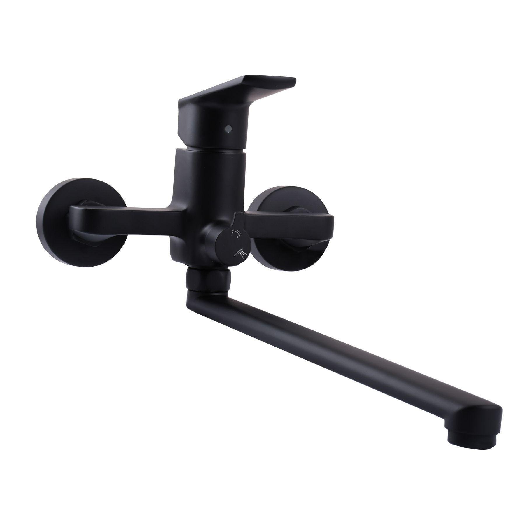 Смеситель для ванны TOPAZ Черный матовый (19553)