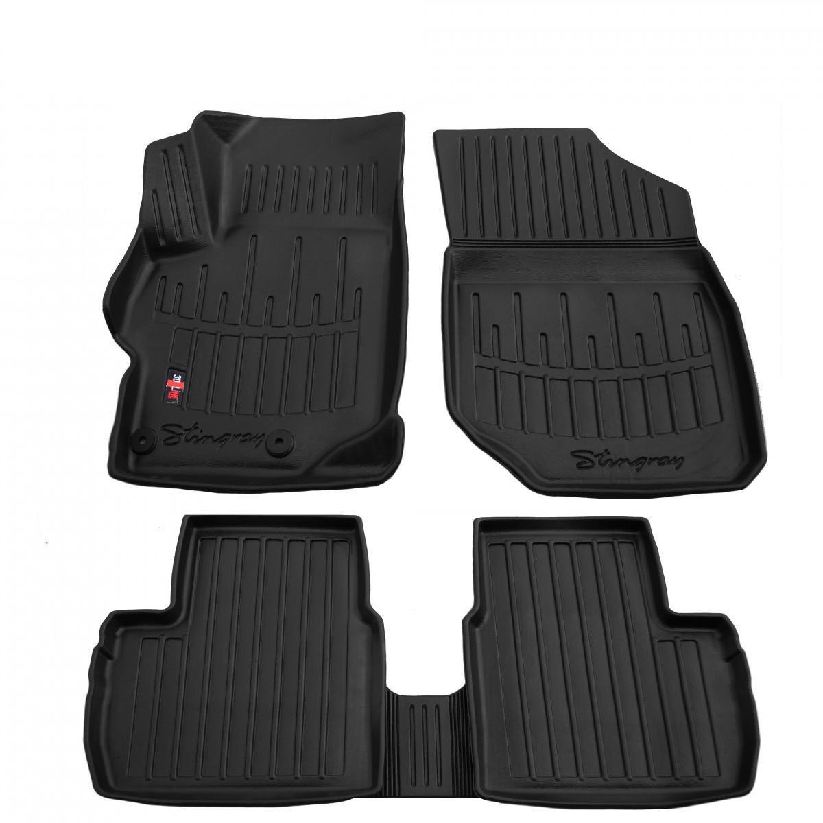 Коврики резиновые Peugeot 301 2012 Citroen C Elysse 2012 с бортом 5 шт.