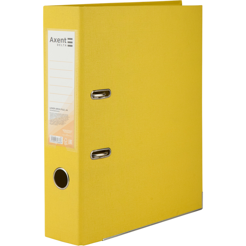 Папка-регистратор двусторонняя PP D1712-08C 75 см собранная Желтый (4250804808623)