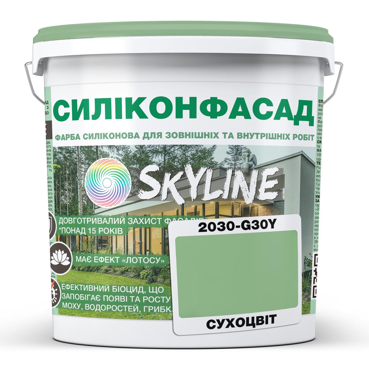 Краска фасадная силиконовая SkyLine Силиконфасад 1 л 2030-G30Y Сухоцвет (2596460573) - фото 1 Краска фасадная силиконовая SkyLine Силиконфасад 1 л 2030-G30Y Сухоцвет (2596460573) - фото 1