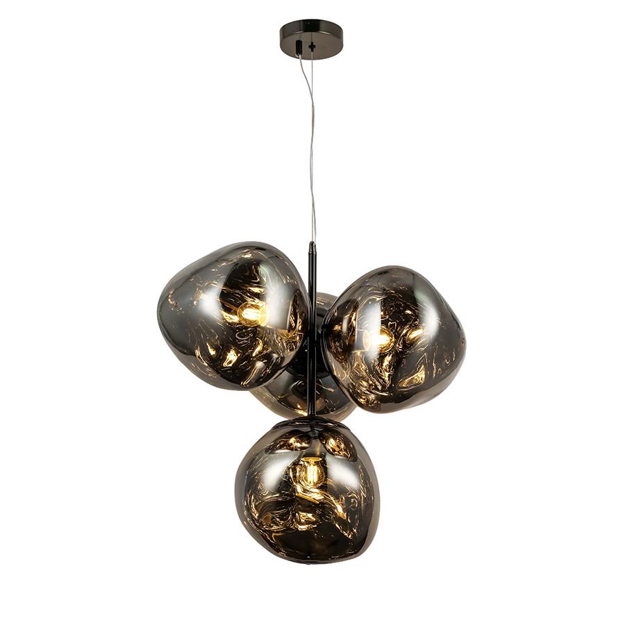 Люстра підвісна 793CH01-4 SMGY 280 E27 з 4 незвичайними плафонами Чорний/Хром - фото 4 Люстра підвісна 793CH01-4 SMGY 280 E27 з 4 незвичайними плафонами Чорний/Хром - фото 4