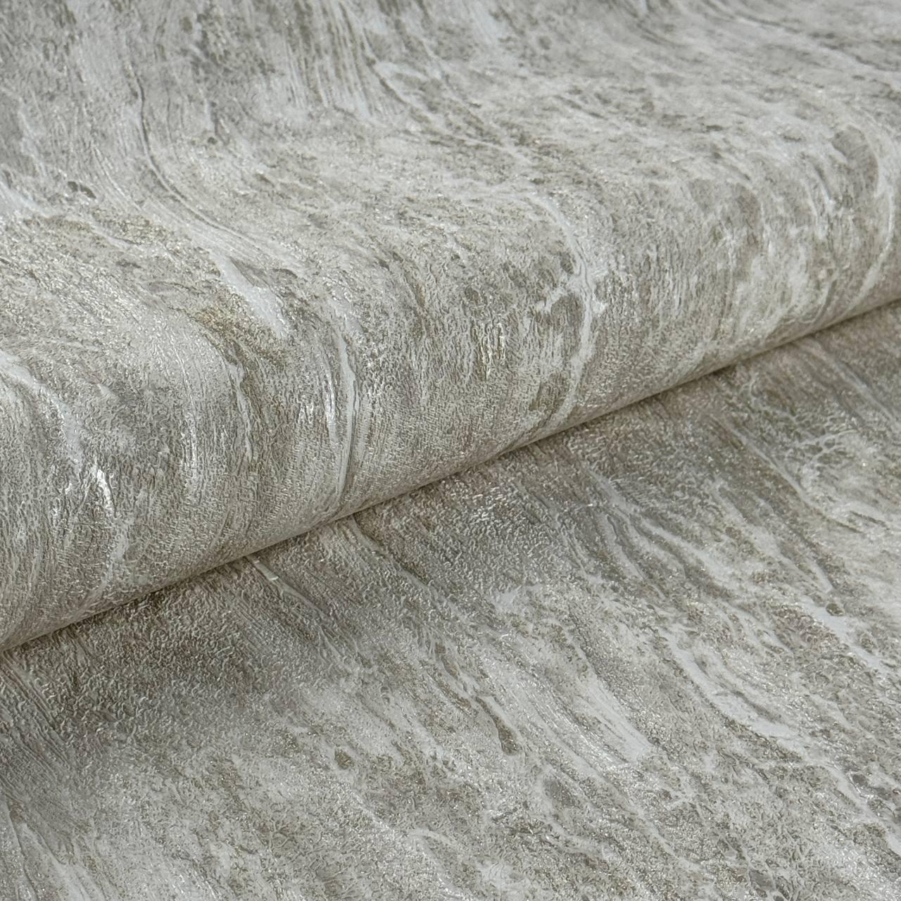 Обои виниловые Славянские обои 8714-05 10,05х1,06 м Бежево-золотистый с эффектом природного камня (2932866911)