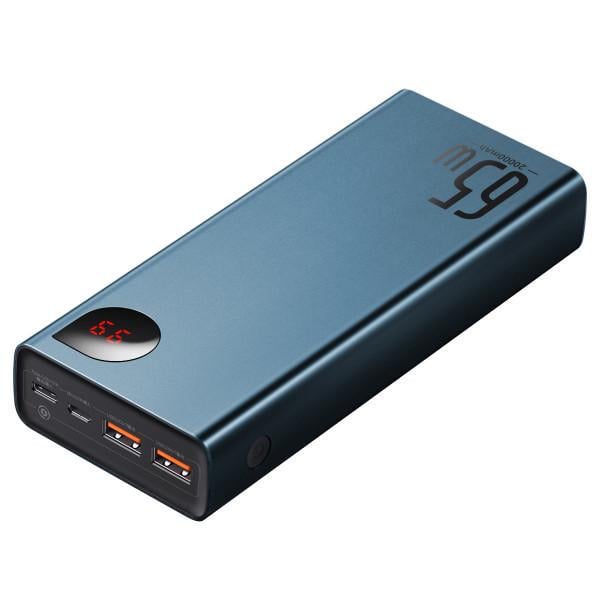 Повербанк BASEUS Adaman Metal Digital Display Quick Charge 20000 mAh PPIMDA-D03 Blue - фото 4