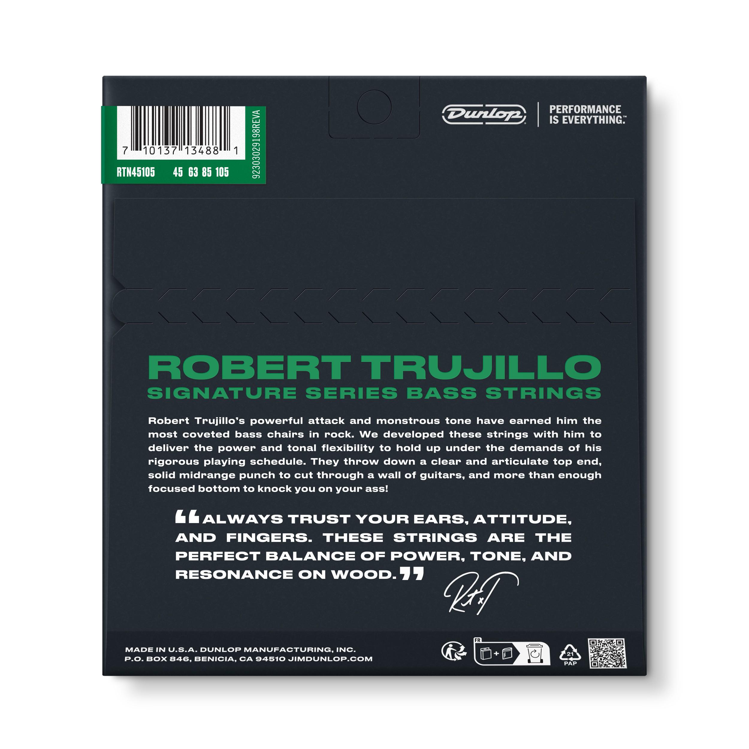 Струны для бас-гитары Dunlop RTN45105 Robert Trujillo Nickel Wound (128369) - фото 2