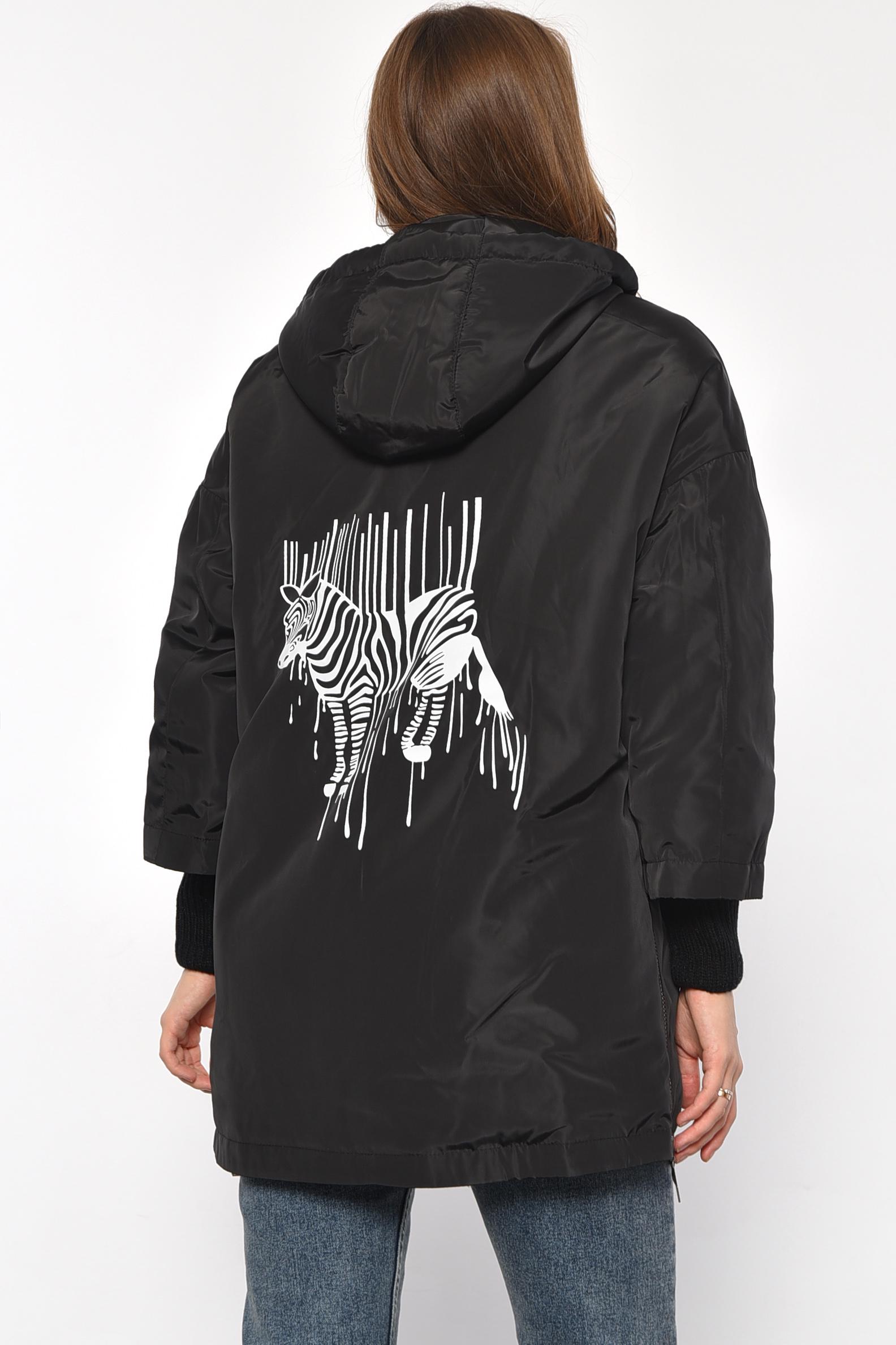 Куртка женская батальная демисезонная XL Черный (186196) - фото 3 Куртка женская батальная демисезонная XL Черный (186196) - фото 3