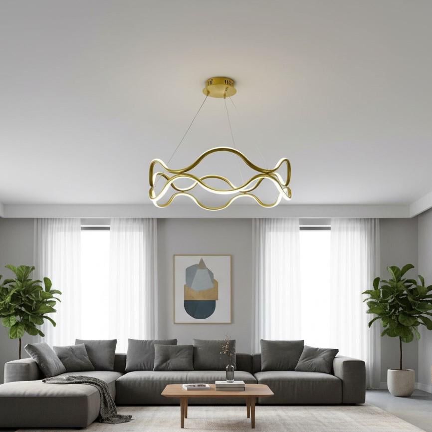 Люстра светодиодная Zilini AH2546GD 105W Золотистый (30244349) - фото 1 Люстра светодиодная Zilini AH2546GD 105W Золотистый (30244349) - фото 1