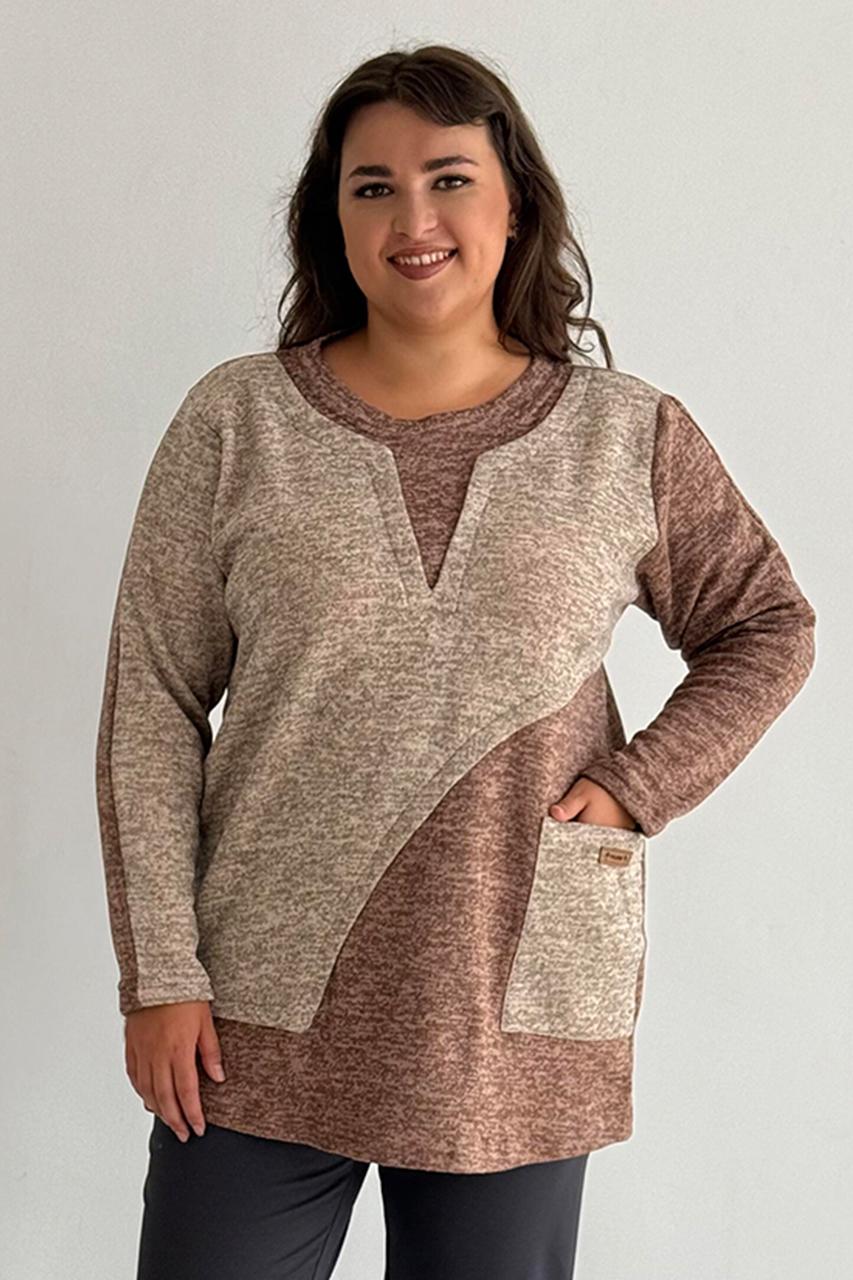 Туника PANNI Женя на флисе р. 52-54 Бежевый (Р2508252279)