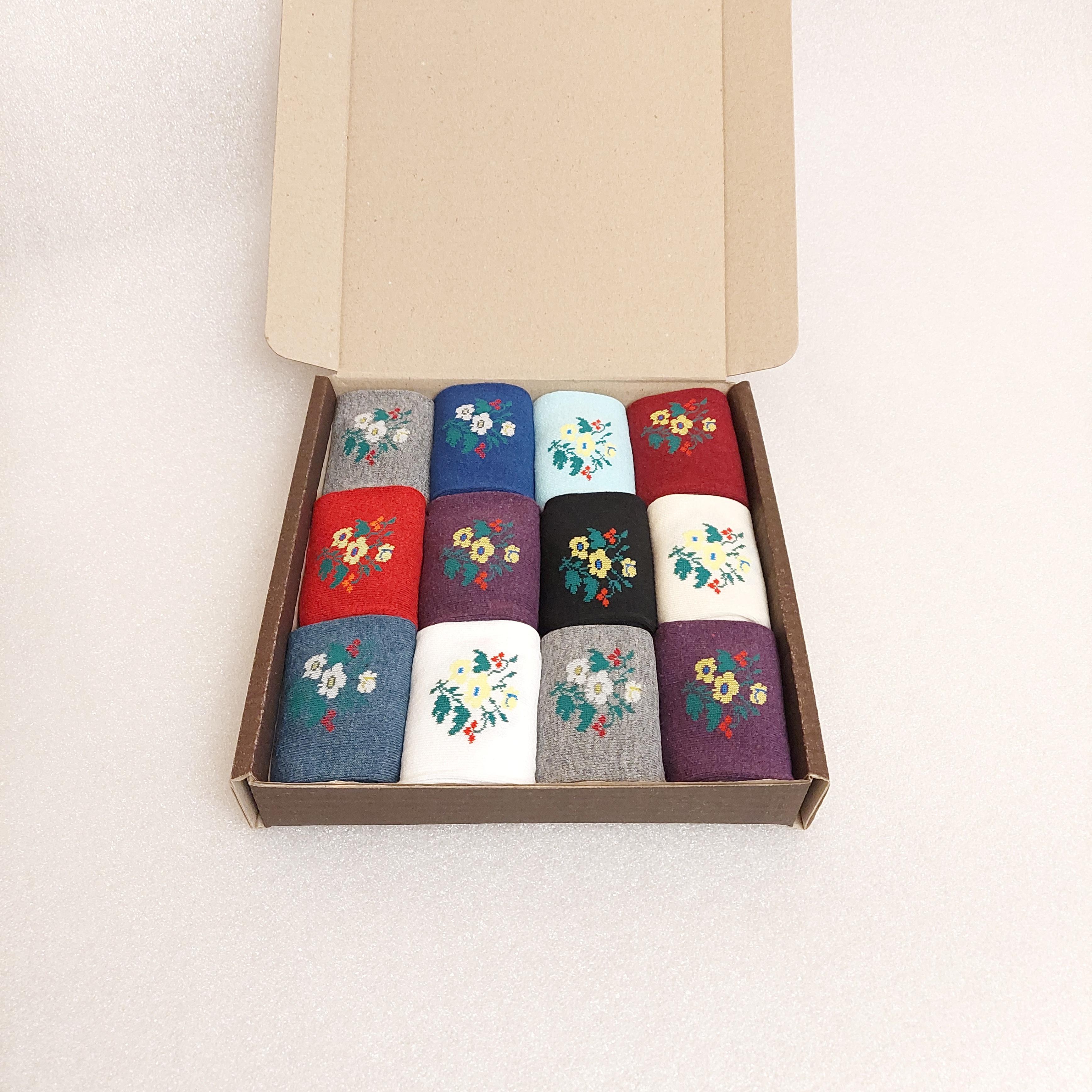 Набор носки женские демисезонные Житомир Flowers 12 пар р. 40 Разноцветные (0532)