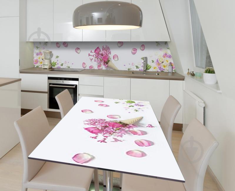 Наклейка 3Д виниловая на стол Zatarga «Ароматное мороженое» 600х1200 мм для домов, квартир, столов, кофейн,