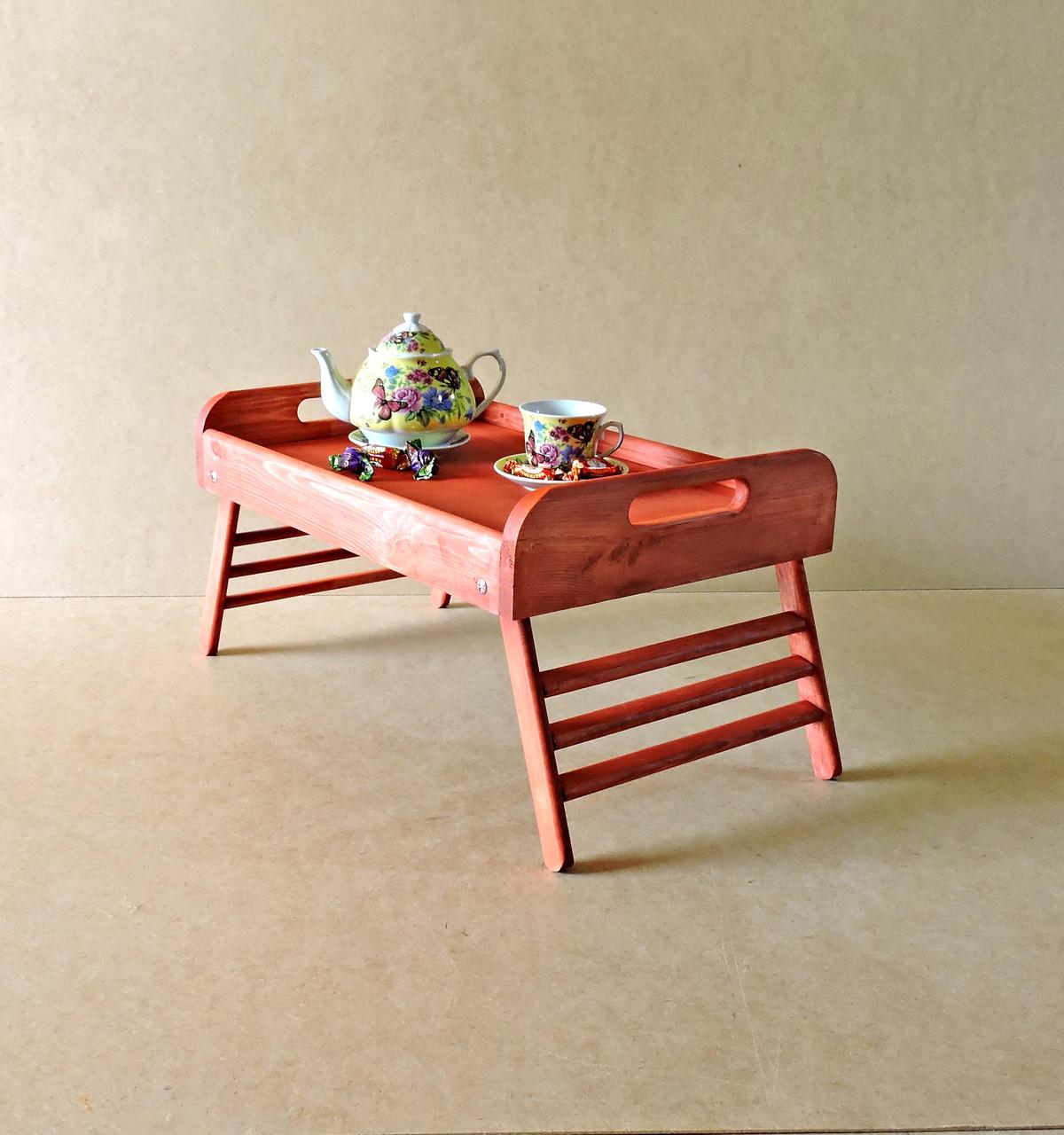 Столик-піднос для сніданку з дерева Вермонт Корал (СТП-000714)