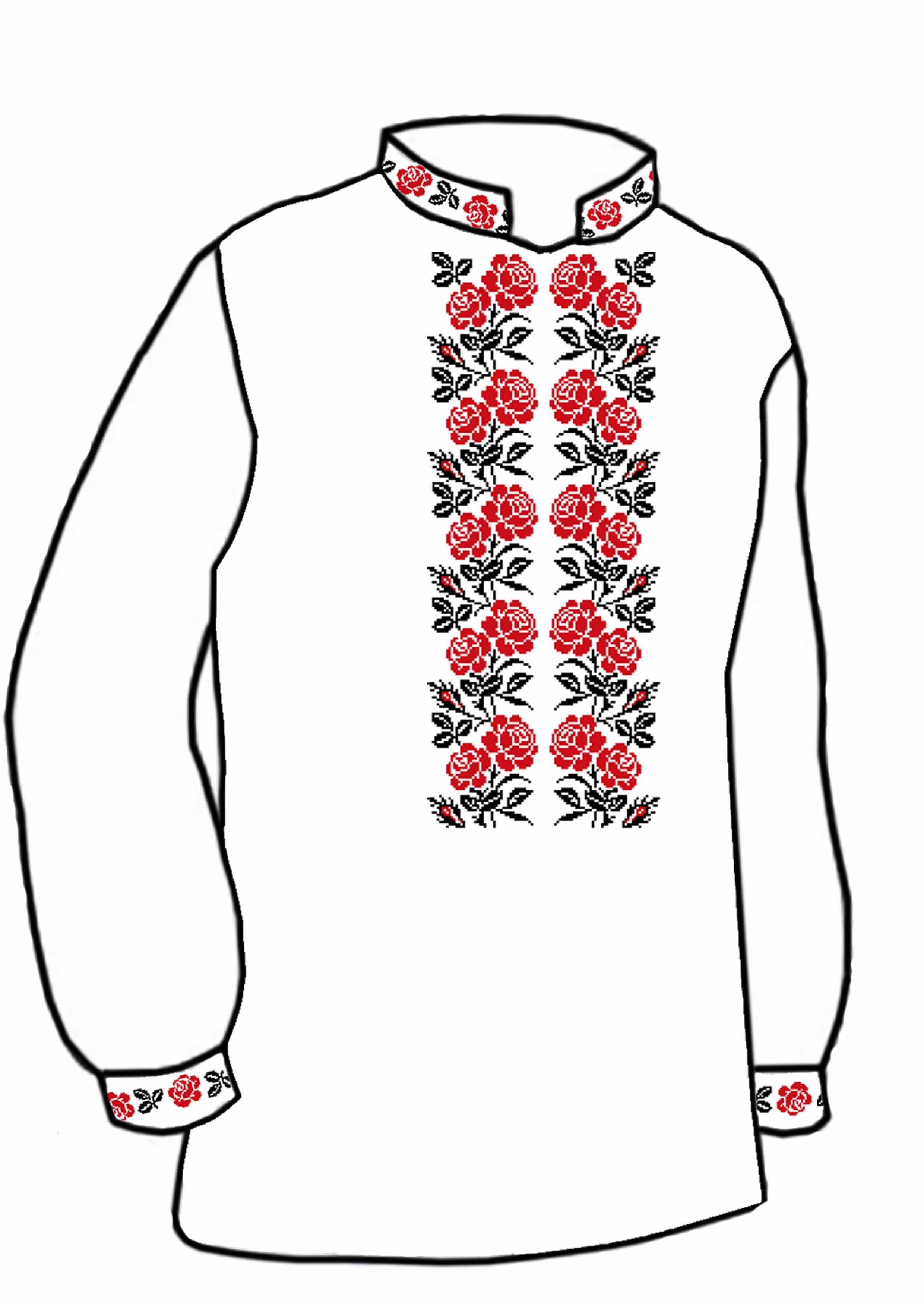 Заготовка для вишивки нитками або бісером сорочка СЧ-85 домоткане полотно Заготовка для вишивки нитками або бісером сорочка СЧ-85 домоткане полотно