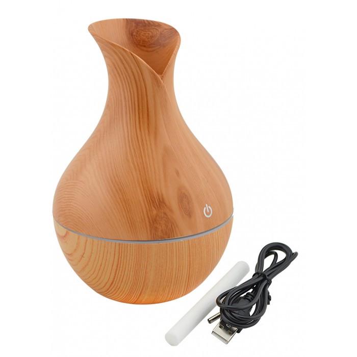 Зволожувач повітря-аромадифузор зволожувач повітря з підсвічуванням UKC LR053 130 мл Світле дерево - фото 7