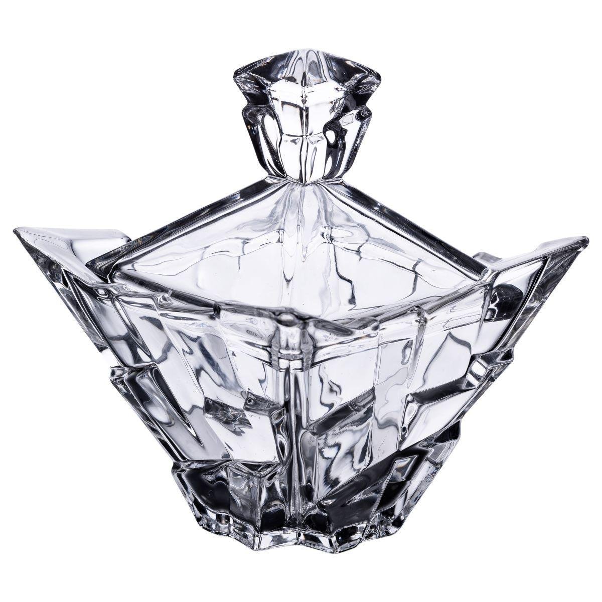 Цукорниця з кришкою квадратна скляна 10х10х12 см (HP-4-118) Цукорниця з кришкою квадратна скляна 10х10х12 см (HP-4-118)