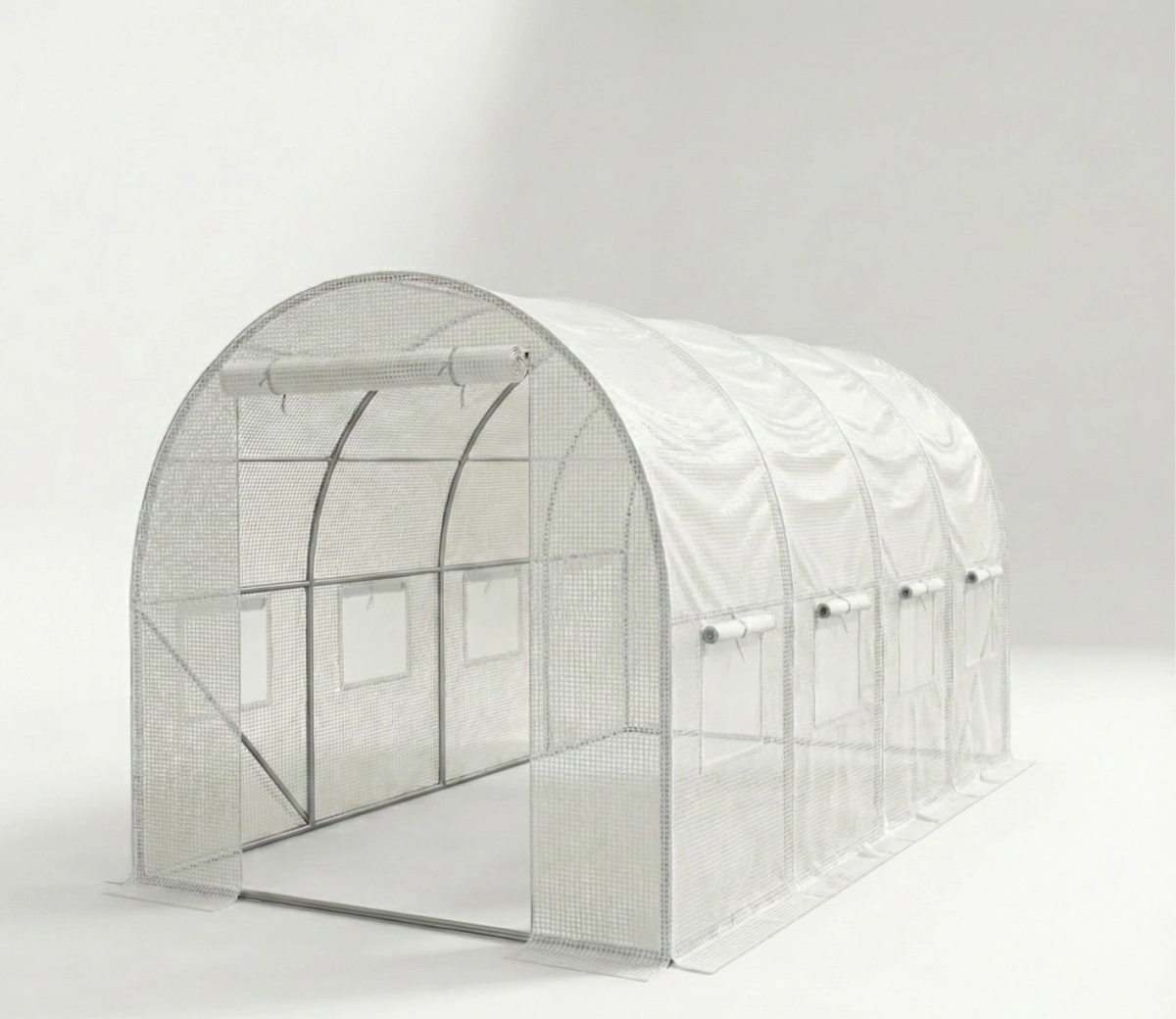 Теплица садовая LEOBRO с окнами и армированной пленкой 9 м2 Белый (LBG102-WHT)