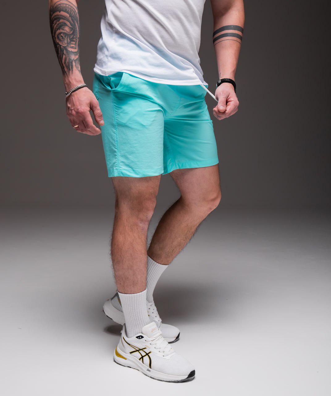 Шорты мужские Basic пляжные летние L Бирюзовый (2031/2/3)