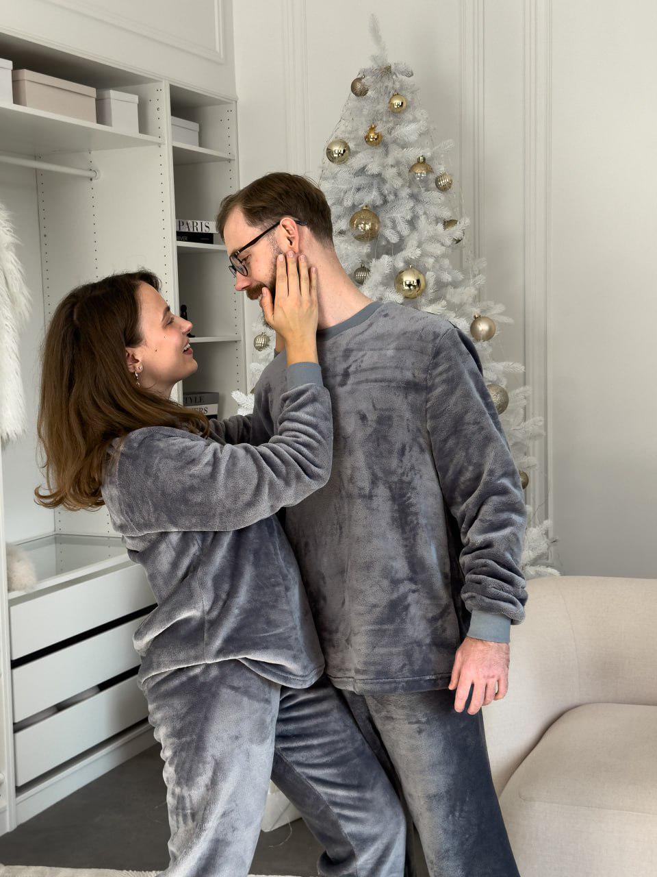 Пижамы парные мужская и женская Теплик XL Серый (VEL03031) - фото 2