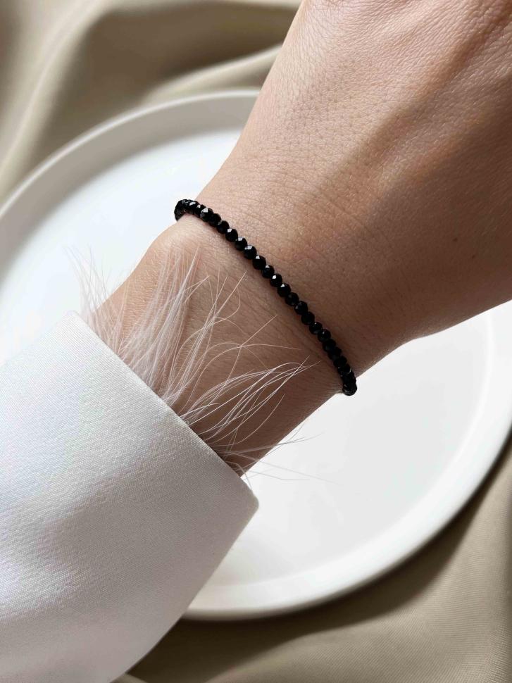 Браслет з чорної шпинелі (5055) Браслет з чорної шпинелі (5055)