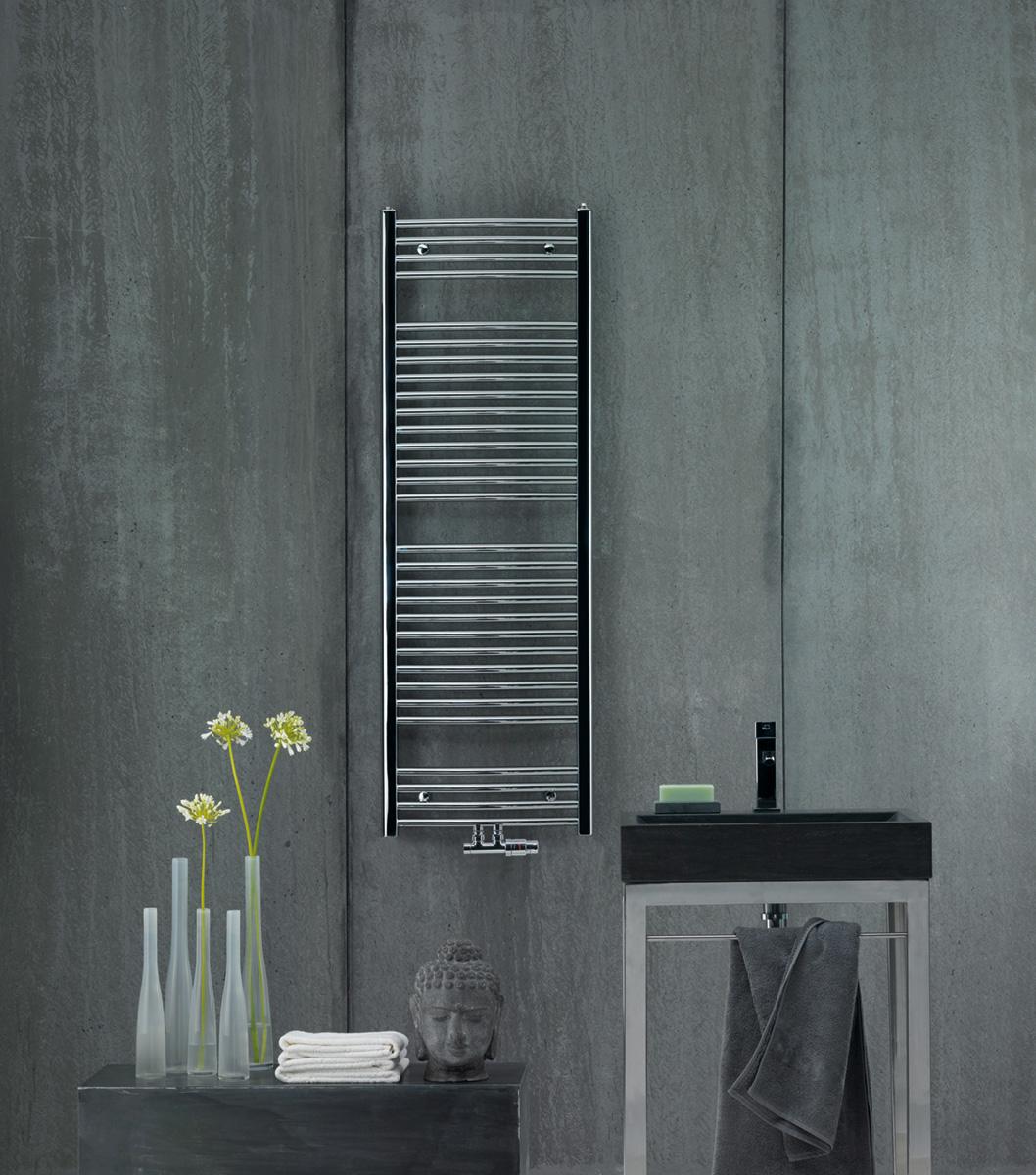 Полотенцесушитель дизайнерский Zehnder Aura BOW 775х595 Хром - фото 2 Полотенцесушитель дизайнерский Zehnder Aura BOW 775х595 Хром - фото 2