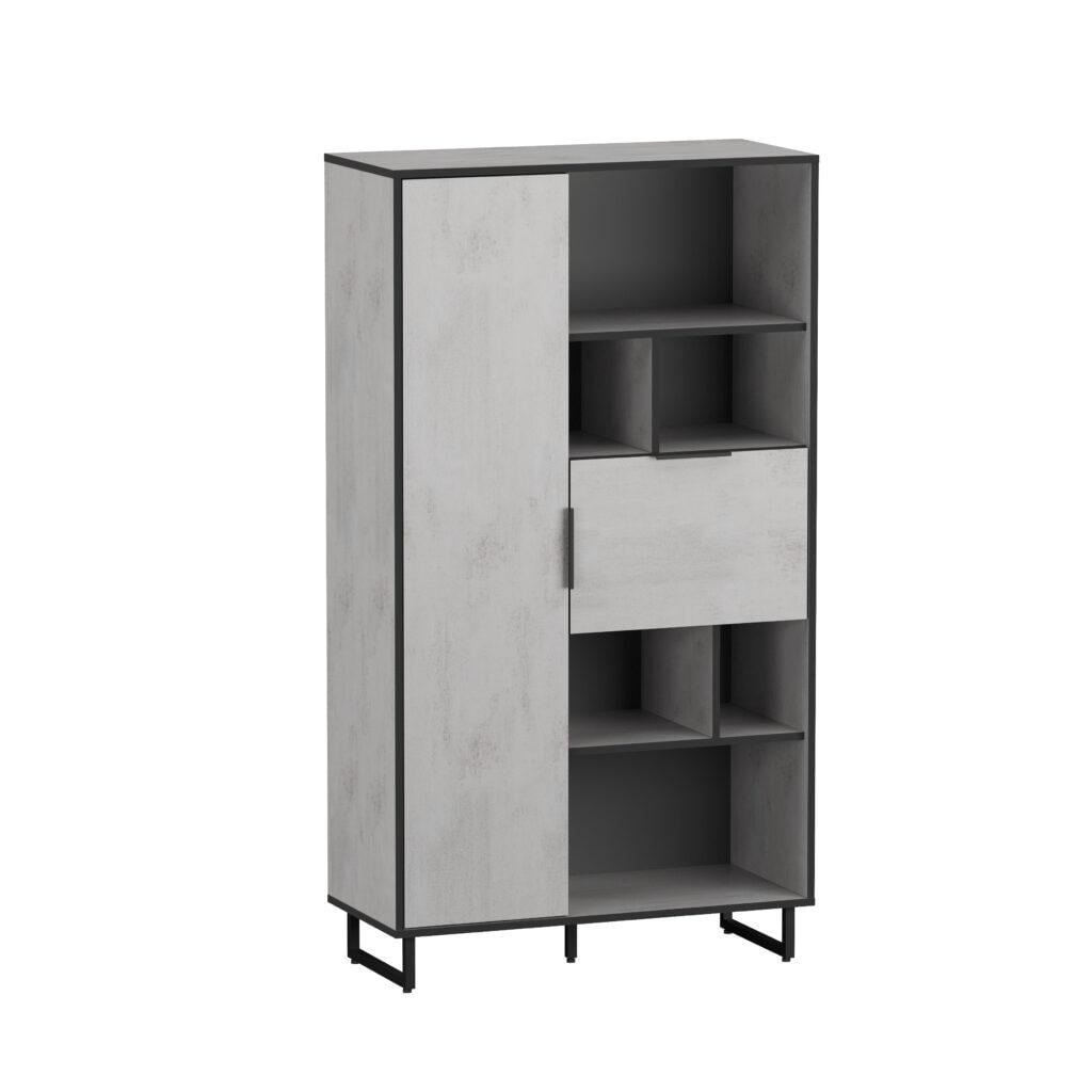 Стеллаж F-6 Loft на 11 ячеек с дверцами 900x1640x400 мм Бетон тефра Стеллаж F-6 Loft на 11 ячеек с дверцами 900x1640x400 мм Бетон тефра