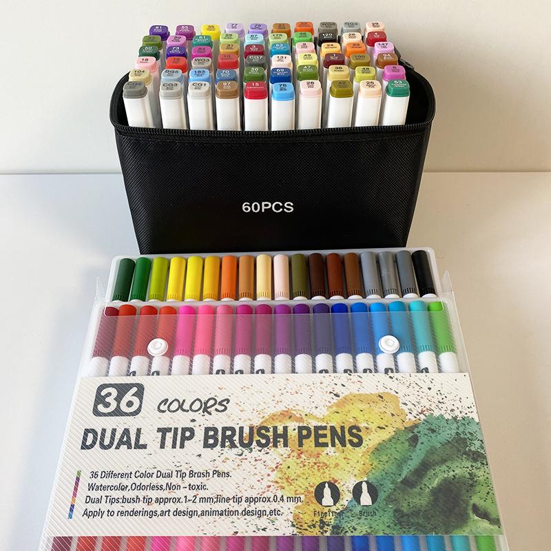 Набор для скетчинга Скетч-маркеры Touch Queen 60 шт + Линеры Dual Tip Brush Pens 36 шт Набор для скетчинга Скетч-маркеры Touch Queen 60 шт + Линеры Dual Tip Brush Pens 36 шт