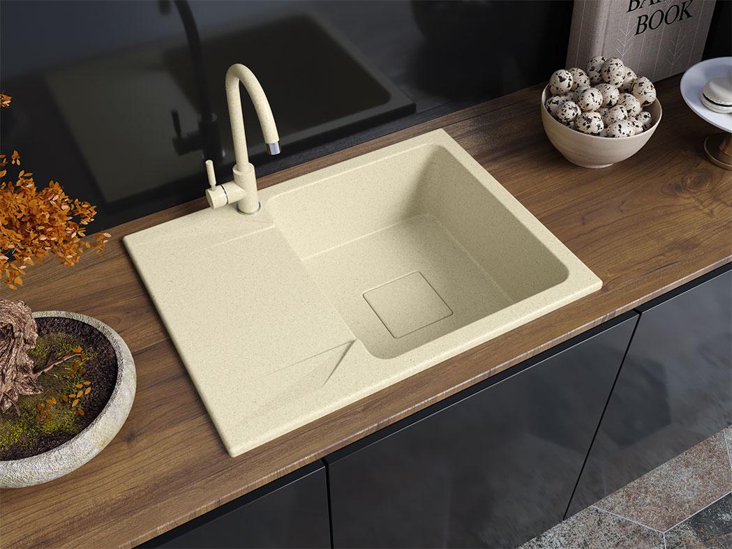 Мойка для кухни Stella Lavita Compact гранитная Бежевая (31553378) Мойка для кухни Stella Lavita Compact гранитная Бежевая (31553378)