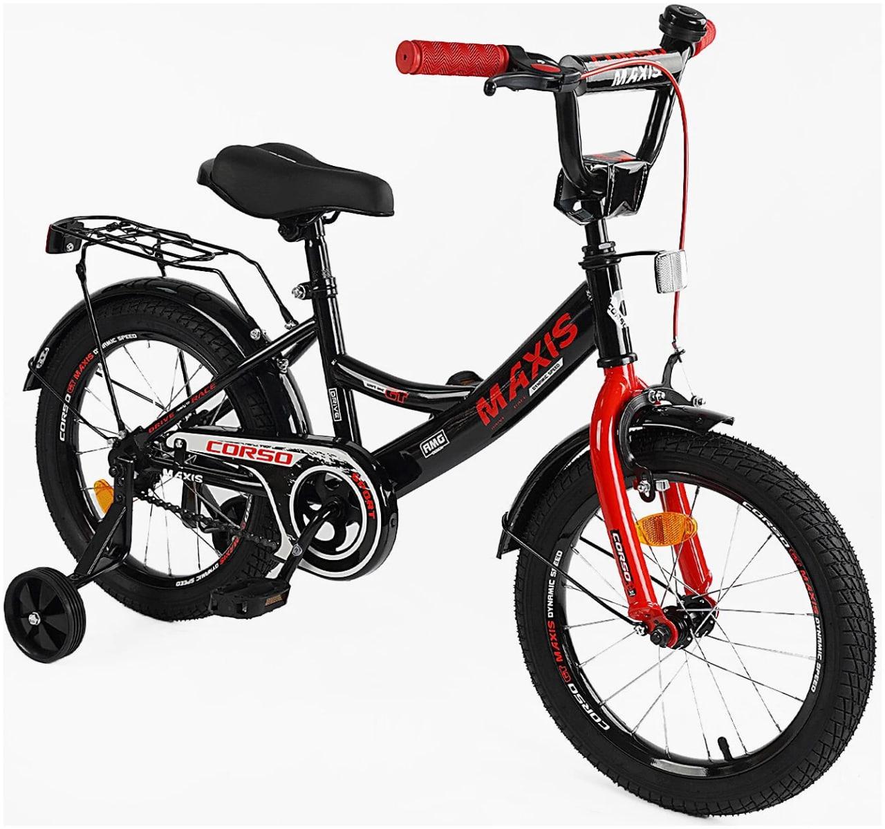 Велосипед Corso 16" Maxis 2024 Чорно-червоний (CL-16031) - фото 1 Велосипед Corso 16" Maxis 2024 Чорно-червоний (CL-16031) - фото 1
