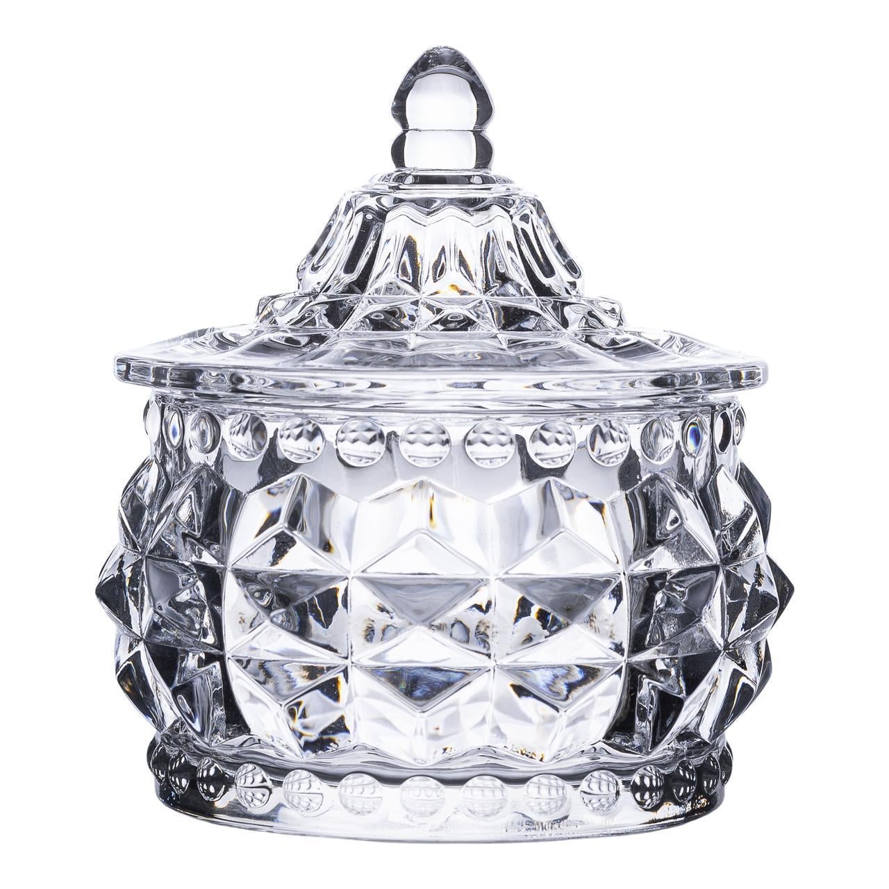 Конфетница стеклянная с крышкой круглая Ø 8 см (HP-YH-3)