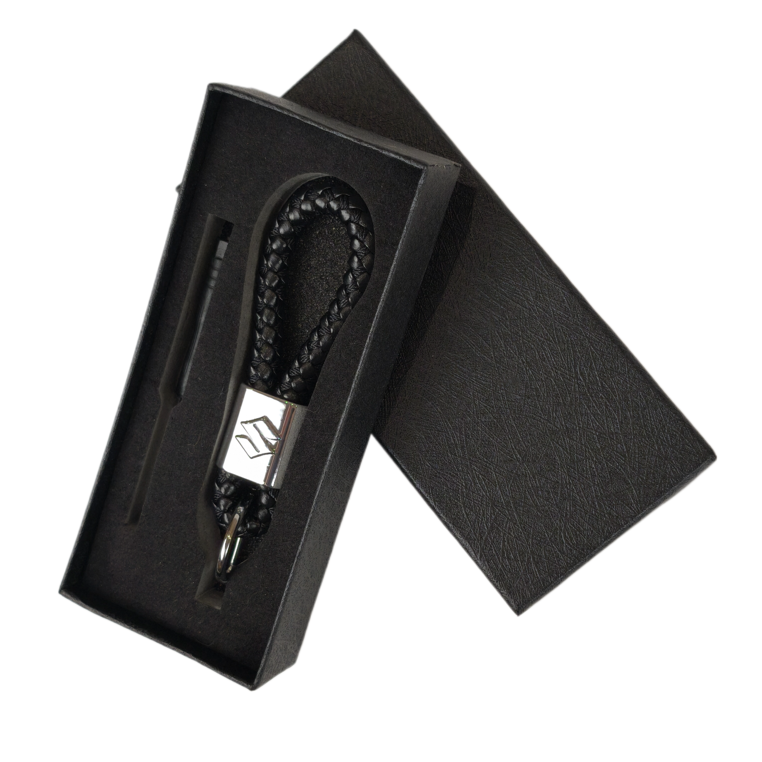 Автобрелок для ключей Suzuki из плетеной экокожи в подарочной коробке (29196)