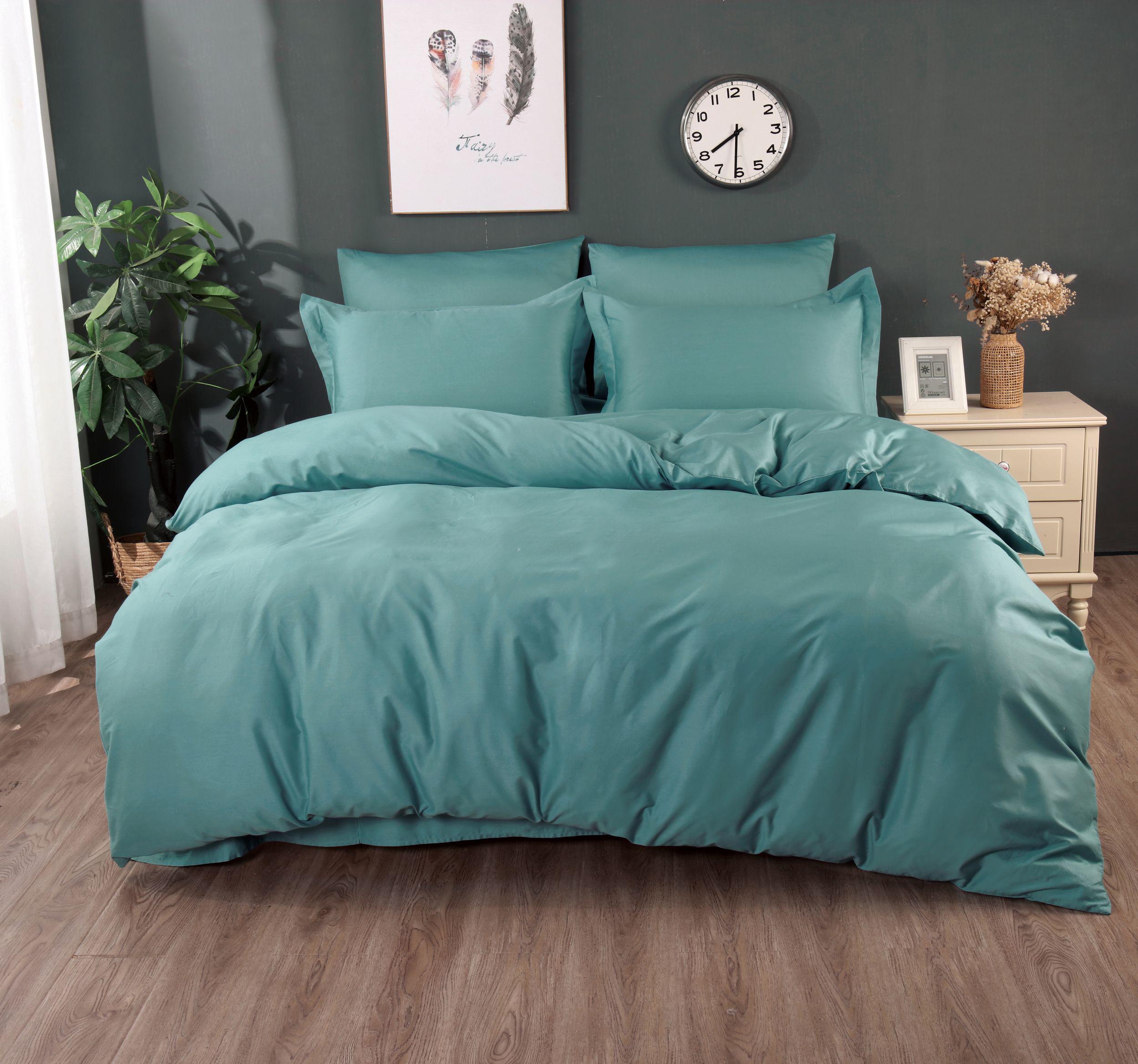 Комплект постельного белья египетский хлопок (сатин) Маренго серый Word of Dream евро 200х220 см