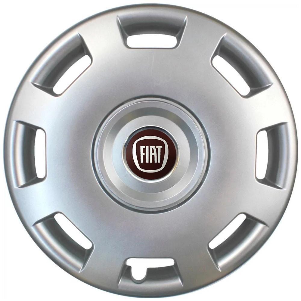 Ковпаки SJS 302 з логотипом Fiat R15 4 шт. Сріблястий