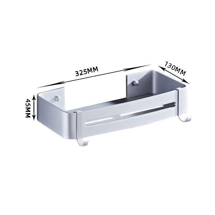 Полка для ванной Miken AF-02 Al-Rectangular из алюминия 32 см Серебристый (2040) - фото 4