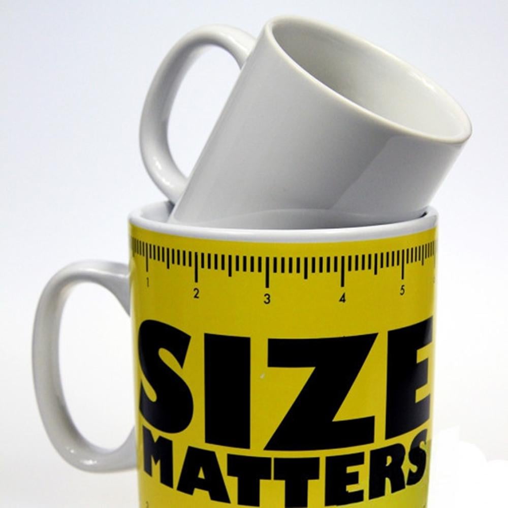 Чашка подарочная керамическая Size matters 1000 мл Желтый (27-PCK-4235) - фото 11