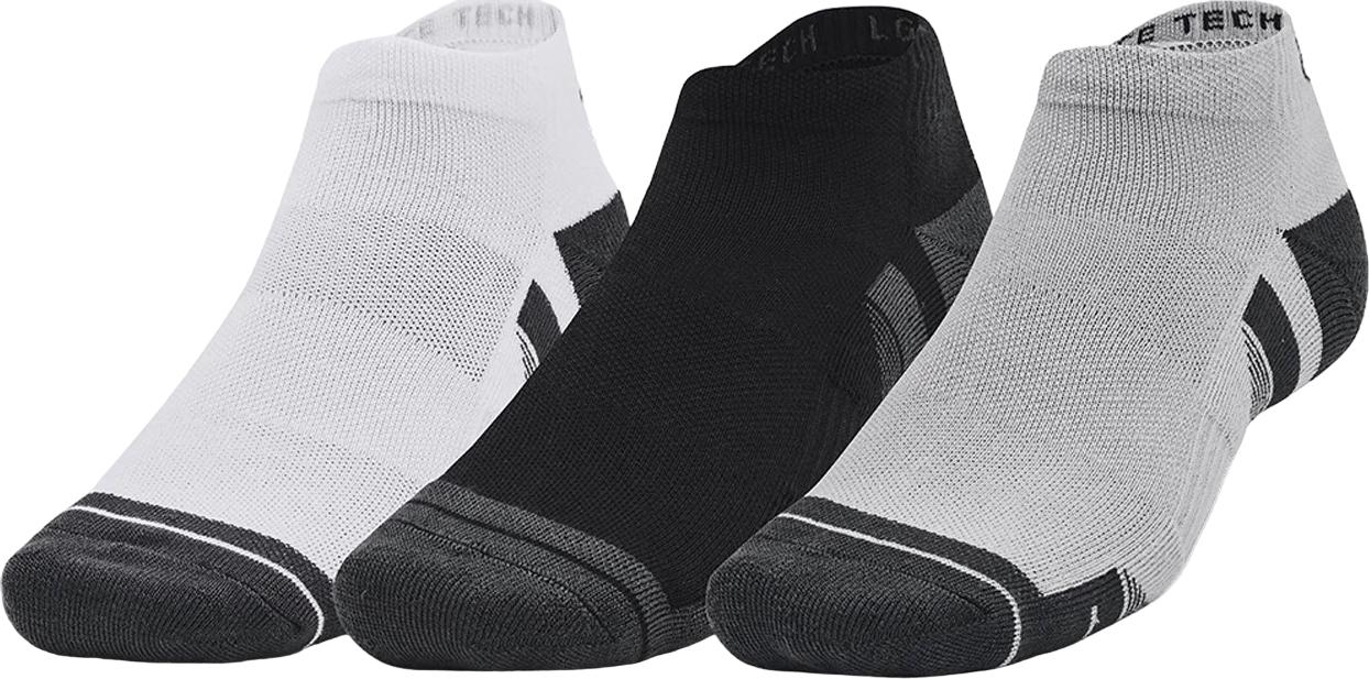 Носки Under Armour PERFORMANCE TECH 3PK LOW 3 пары M Бело-серо-черный (1379504-011)