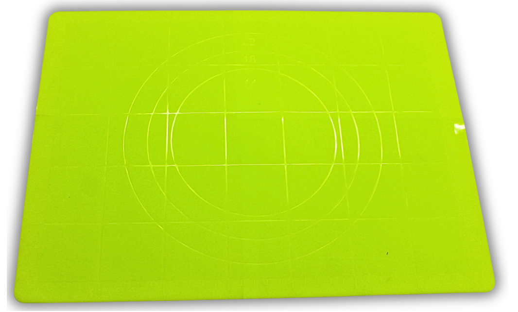 Коврик для теста силиконовый с разметкой 38х28 см Зеленый