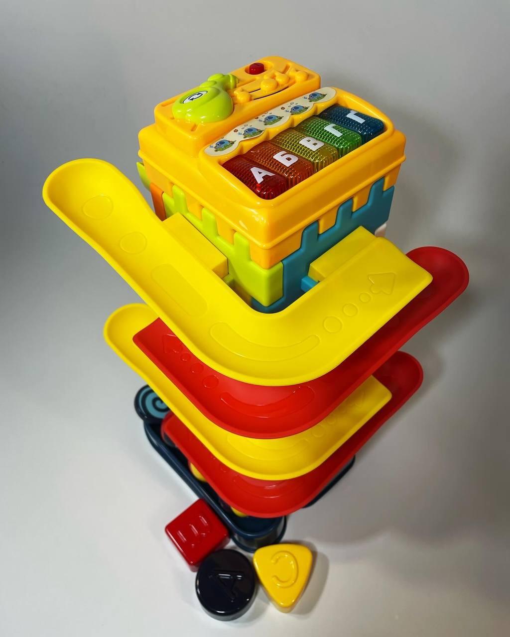 Пирамида TK Group пианино 5 режимов/2 спуска/геометрический сортер/3 шарика/с бусинками - фото 4 Пирамида TK Group пианино 5 режимов/2 спуска/геометрический сортер/3 шарика/с бусинками - фото 4