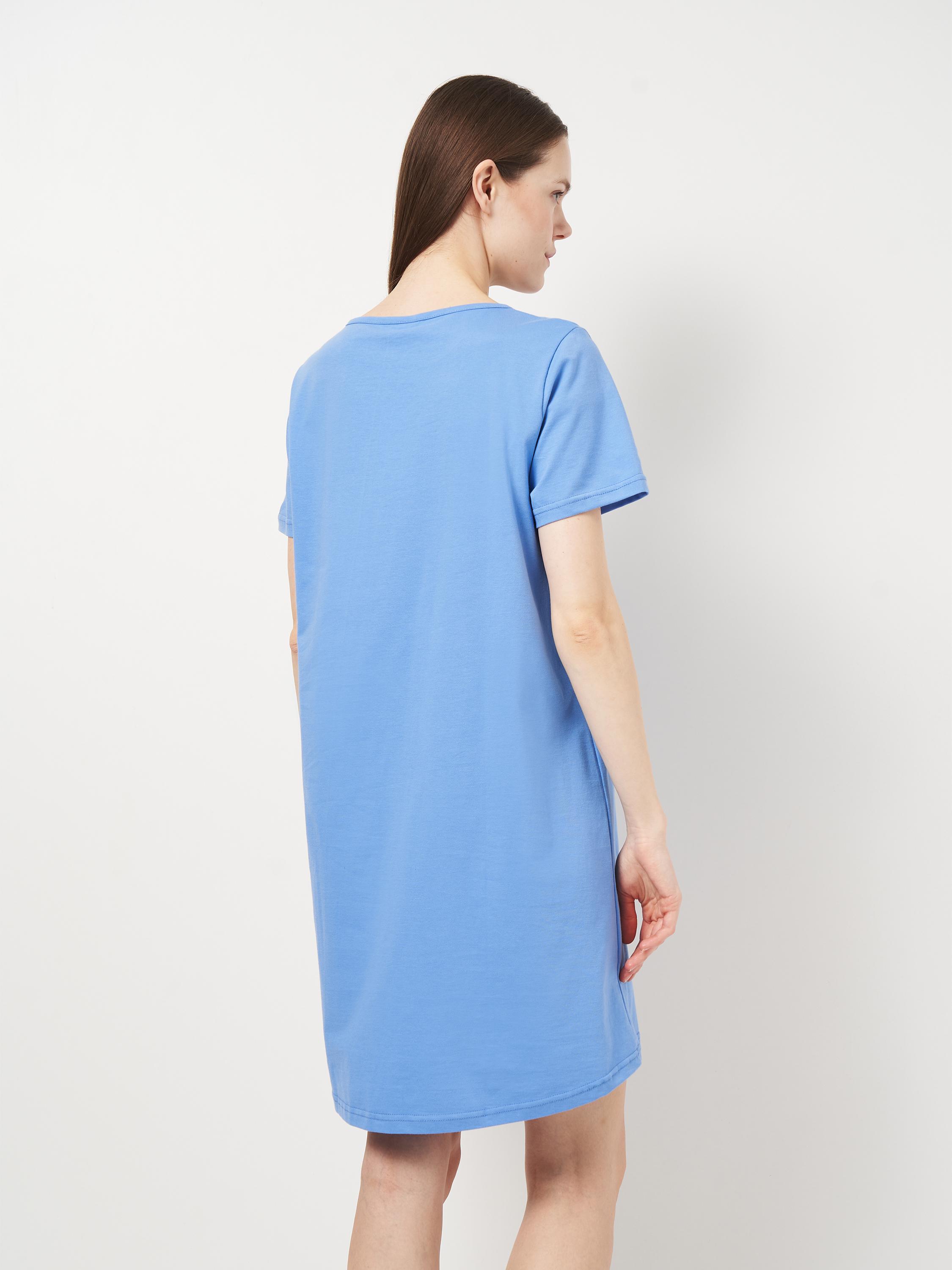 Ночная рубашка женская с коротким рукавом ROZA 210133 7XL Темно-голубой (4824005734076) - фото 2 Ночная рубашка женская с коротким рукавом ROZA 210133 7XL Темно-голубой (4824005734076) - фото 2